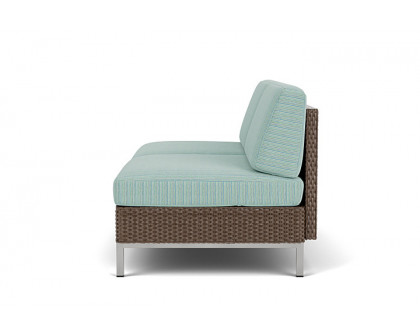 Lloyd Flanders™ Elements Armless Settee with Loom Back - Bark