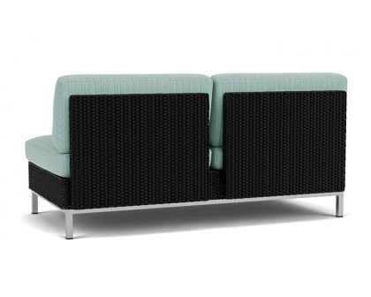 Lloyd Flanders™ Elements Armless Settee with Loom Back - Ebony