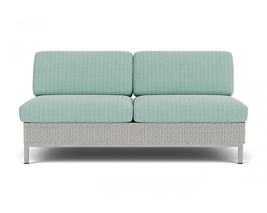 Lloyd Flanders™ Elements Armless Settee with Loom Back - Platinum