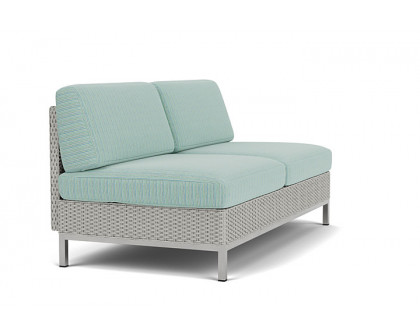 Lloyd Flanders™ Elements Armless Settee with Loom Back - Platinum