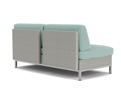 Lloyd Flanders™ Elements Armless Settee with Loom Back - Platinum