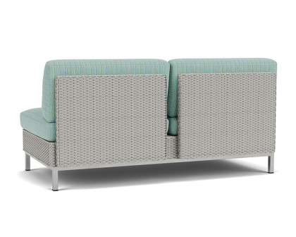 Lloyd Flanders™ Elements Armless Settee with Loom Back - Platinum