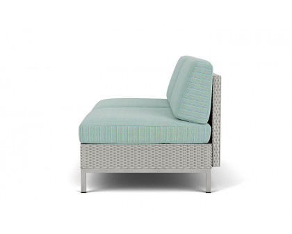 Lloyd Flanders™ Elements Armless Settee with Loom Back - Platinum