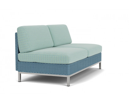 Lloyd Flanders™ Elements Armless Settee with Loom Back - Stillwater