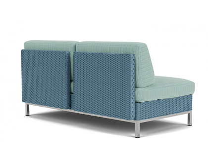 Lloyd Flanders™ Elements Armless Settee with Loom Back - Stillwater