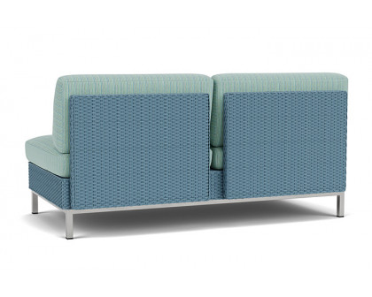 Lloyd Flanders™ Elements Armless Settee with Loom Back - Stillwater