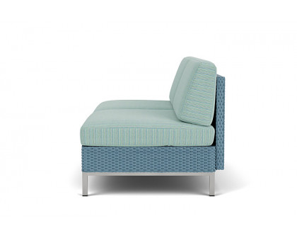 Lloyd Flanders™ Elements Armless Settee with Loom Back - Stillwater