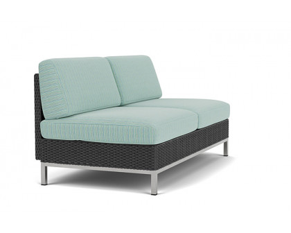 Lloyd Flanders™ Elements Armless Settee with Loom Back - Charcoal