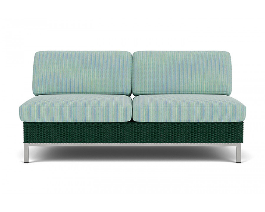 Lloyd Flanders™ Elements Armless Settee with Loom Back - Woodland