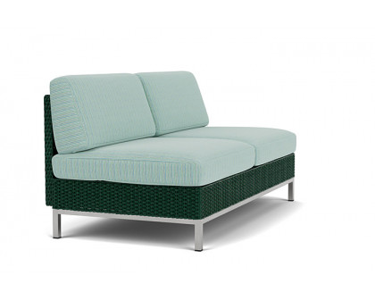 Lloyd Flanders™ Elements Armless Settee with Loom Back - Woodland