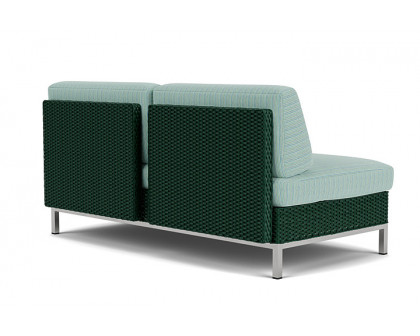 Lloyd Flanders™ Elements Armless Settee with Loom Back - Woodland