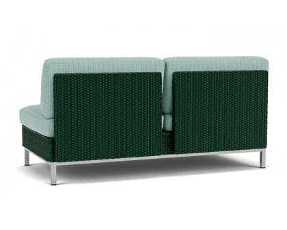 Lloyd Flanders™ Elements Armless Settee with Loom Back - Woodland