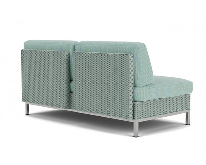 Lloyd Flanders™ Elements Armless Settee with Loom Back - Sea Glass