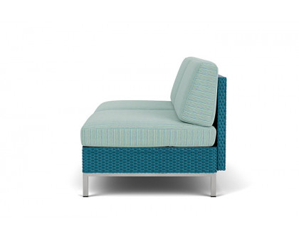 Lloyd Flanders™ Elements Armless Settee with Loom Back - Peacock