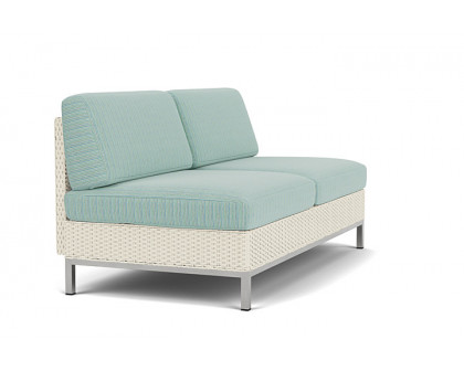 Lloyd Flanders™ Elements Armless Settee with Loom Back - Ivory