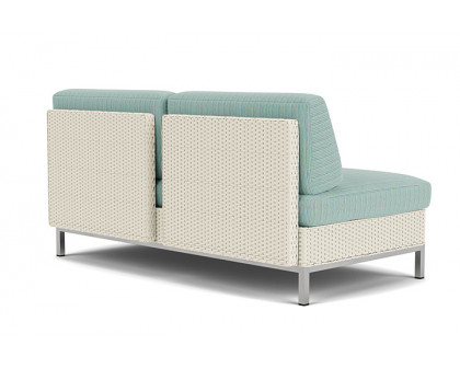 Lloyd Flanders™ Elements Armless Settee with Loom Back - Ivory