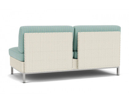 Lloyd Flanders™ Elements Armless Settee with Loom Back - Ivory