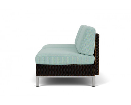 Lloyd Flanders™ Elements Armless Settee with Loom Back - Mink