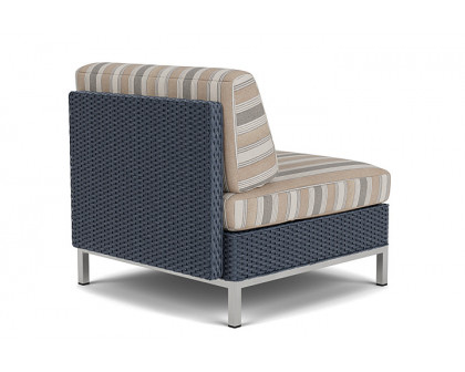 Lloyd Flanders™ Elements Armless Lounge Chair with Loom - Denim Blue