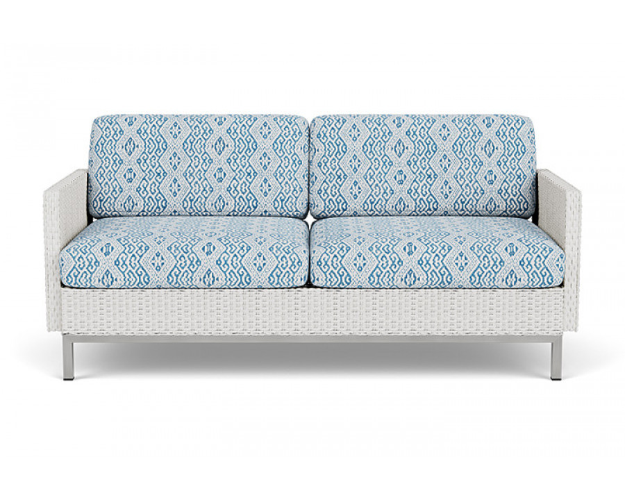 Lloyd Flanders™ Elements Settee with Loom Arms and Back - Matte White