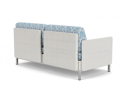 Lloyd Flanders™ Elements Settee with Loom Arms and Back - Matte White