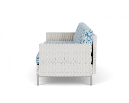 Lloyd Flanders™ Elements Settee with Loom Arms and Back - Matte White