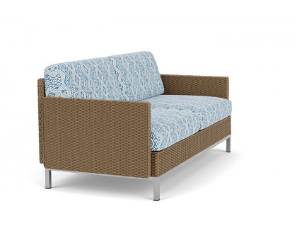 Lloyd Flanders™ Elements Settee with Loom Arms and Back - Fawn