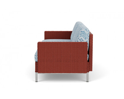 Lloyd Flanders™ Elements Settee with Loom Arms and Back - Terracotta