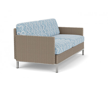 Lloyd Flanders™ Elements Settee with Loom Arms and Back - French Beige