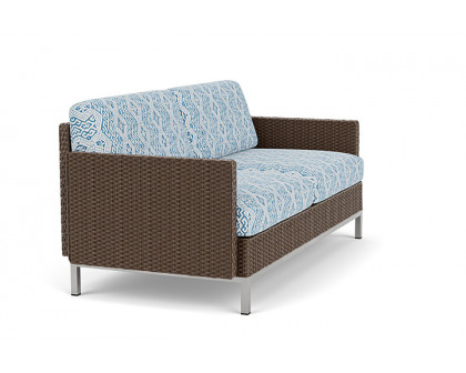 Lloyd Flanders™ Elements Settee with Loom Arms and Back - Bark