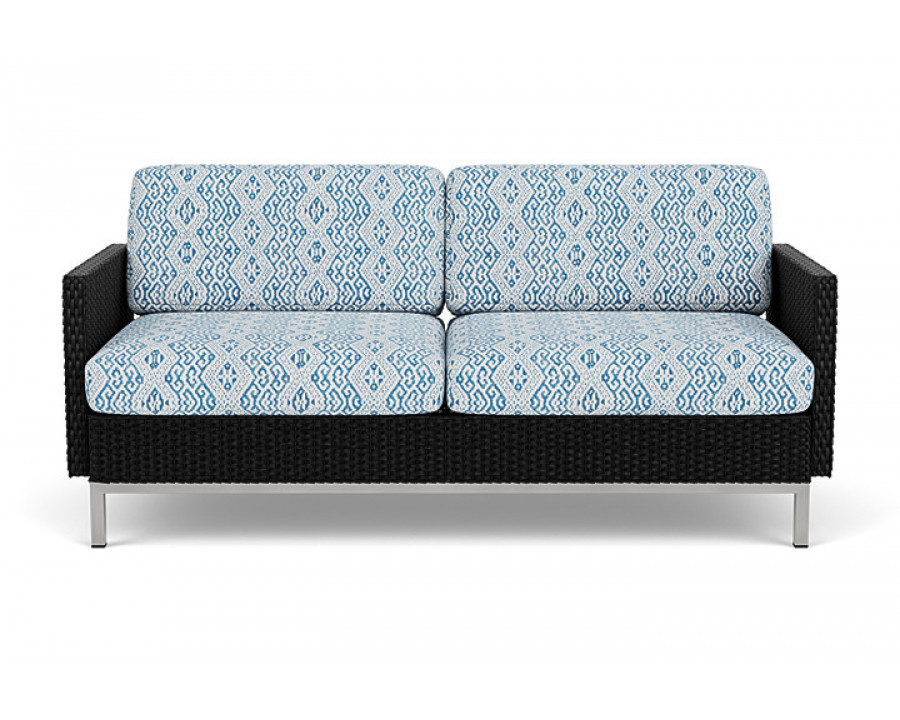 Lloyd Flanders™ Elements Settee with Loom Arms and Back - Ebony