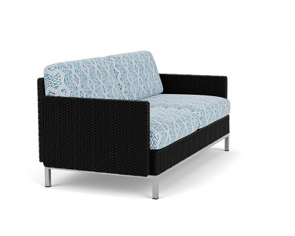 Lloyd Flanders™ Elements Settee with Loom Arms and Back - Ebony