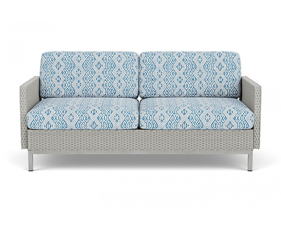 Lloyd Flanders™ Elements Settee with Loom Arms and Back - Platinum