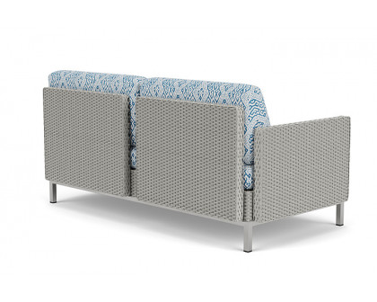 Lloyd Flanders™ Elements Settee with Loom Arms and Back - Platinum