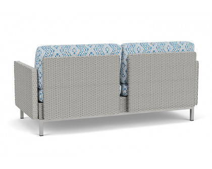 Lloyd Flanders™ Elements Settee with Loom Arms and Back - Platinum