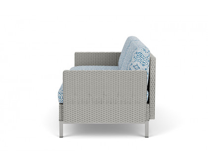 Lloyd Flanders™ Elements Settee with Loom Arms and Back - Platinum