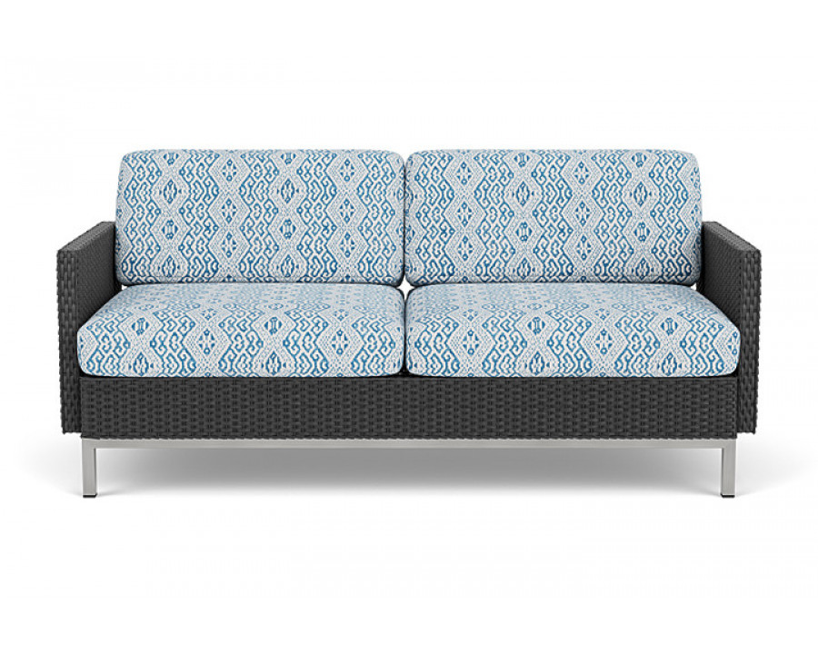 Lloyd Flanders™ Elements Settee with Loom Arms and Back - Charcoal