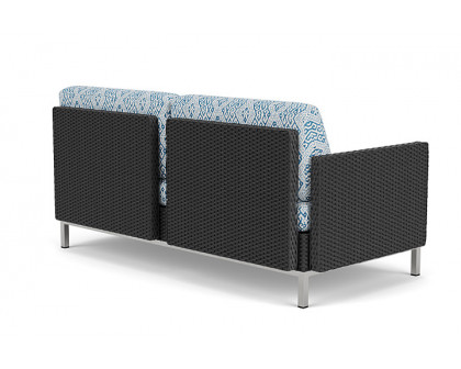 Lloyd Flanders™ Elements Settee with Loom Arms and Back - Charcoal