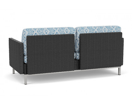 Lloyd Flanders™ Elements Settee with Loom Arms and Back - Charcoal