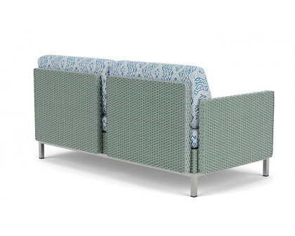 Lloyd Flanders™ Elements Settee with Loom Arms and Back - Sea Glass