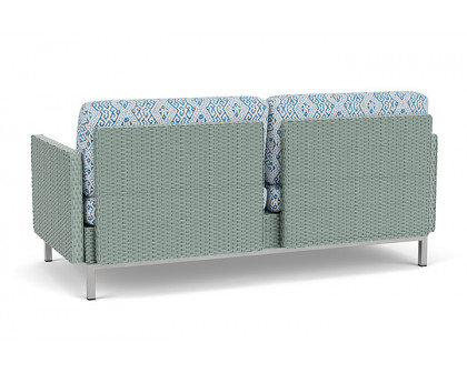 Lloyd Flanders™ Elements Settee with Loom Arms and Back - Sea Glass