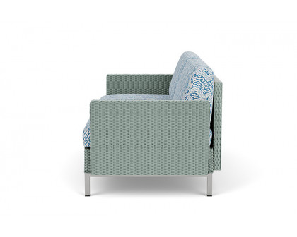 Lloyd Flanders™ Elements Settee with Loom Arms and Back - Sea Glass