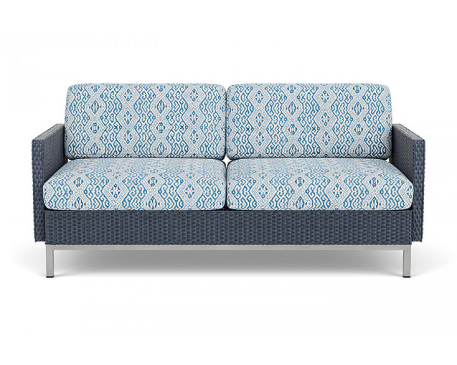 Lloyd Flanders™ Elements Settee with Loom Arms and Back - Denim Blue