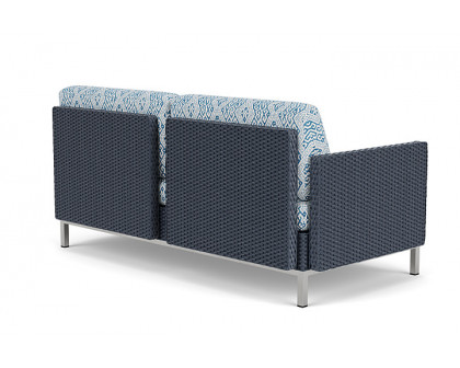 Lloyd Flanders™ Elements Settee with Loom Arms and Back - Denim Blue