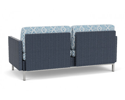 Lloyd Flanders™ Elements Settee with Loom Arms and Back - Denim Blue