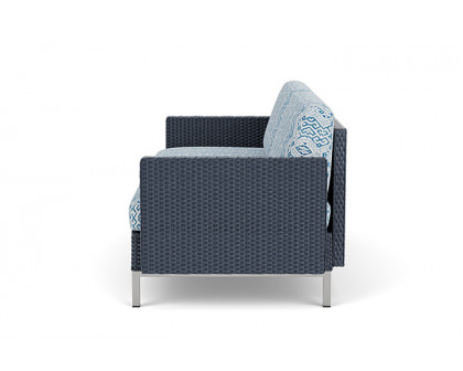 Lloyd Flanders™ Elements Settee with Loom Arms and Back - Denim Blue