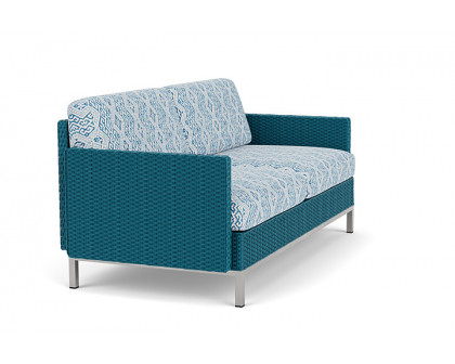 Lloyd Flanders™ Elements Settee with Loom Arms and Back - Peacock