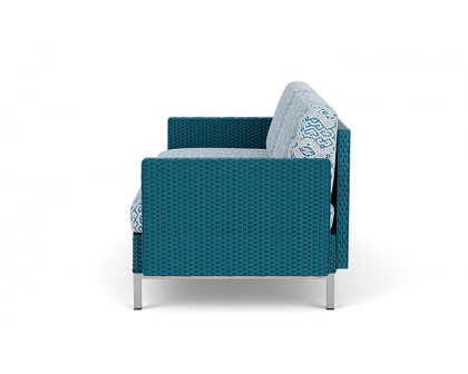 Lloyd Flanders™ Elements Settee with Loom Arms and Back - Peacock