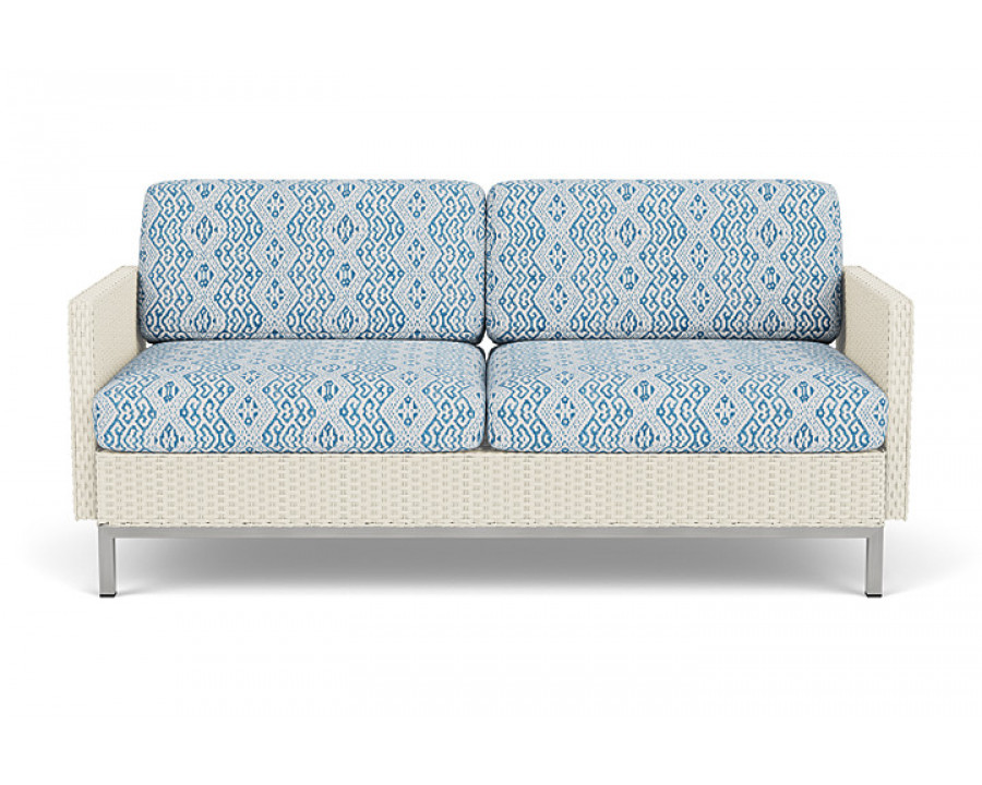 Lloyd Flanders™ Elements Settee with Loom Arms and Back - Ivory