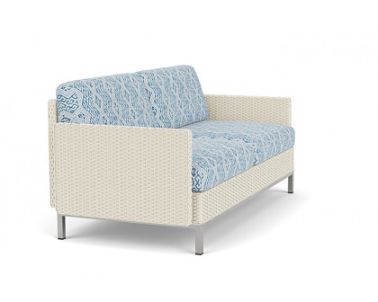 Lloyd Flanders™ Elements Settee with Loom Arms and Back - Ivory